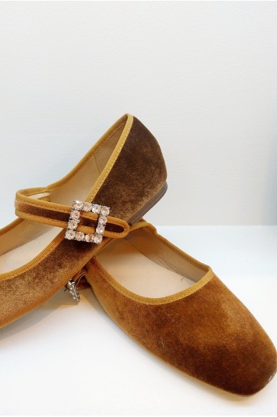 Zapatilla Bailarina Marrón